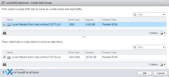 VMware VSAN - Creating new disk group