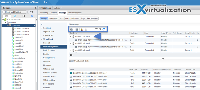 VMware VSAN - Create and manage disk groups