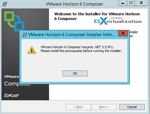System requirements for Horizon View Composer