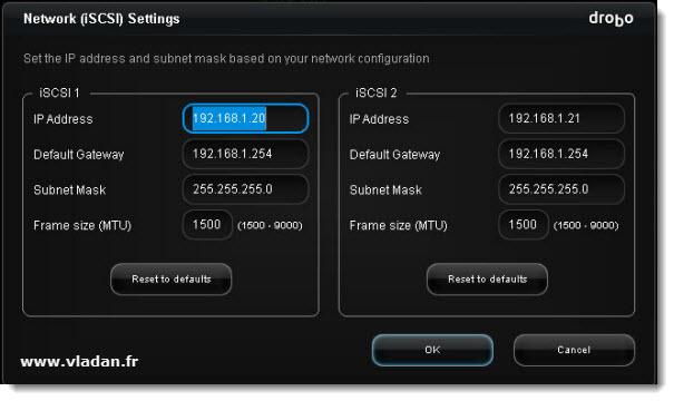 Drobo iSCSI network setup - 2 iSCSI ports