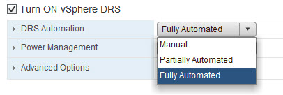 DRS Automation Levels