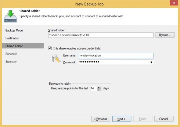 Veeam Endpoint Backup