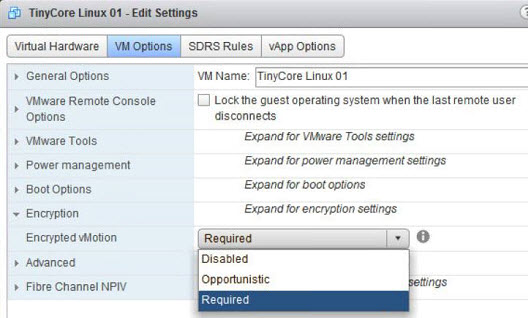 VMware vSphere 6.5 - encrypted vMotion