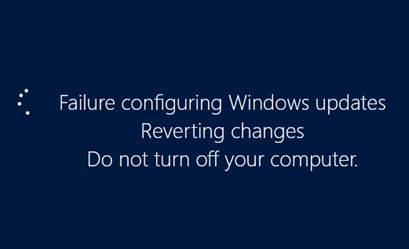 failure configuring updates reverting changes