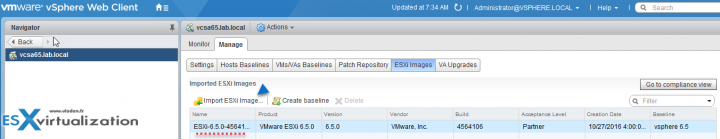 How to upgrade a ESXi 6.0 to ESXi 6.5 via VMware Update Manager