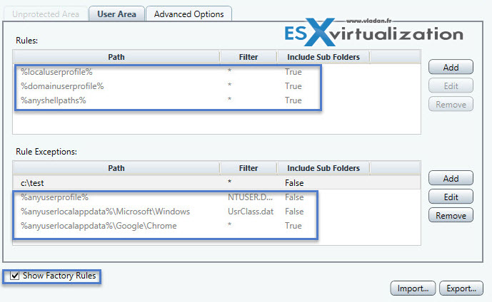 VMware Mirage CVD factory rules