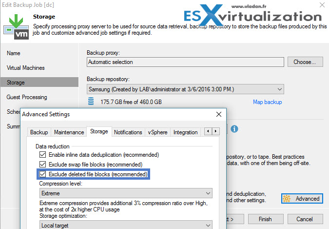 Exclude deleted file blocks from VM