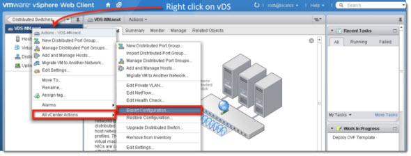 VMware vSphere 5.1 - Export vDS configuration