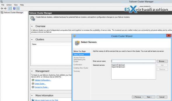 Failover cluster Hyper-V