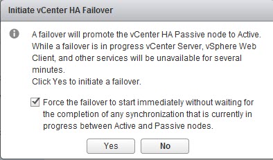 vCenter Server HA (VCSA 6.5) Active - Passive Advanced Config