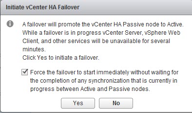 vCenter Server HA (VCSA 6.5) Active - Passive Advanced Config