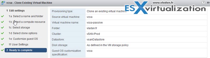 vCenter 6.5 (VCSA) HA advanced configuration how-to