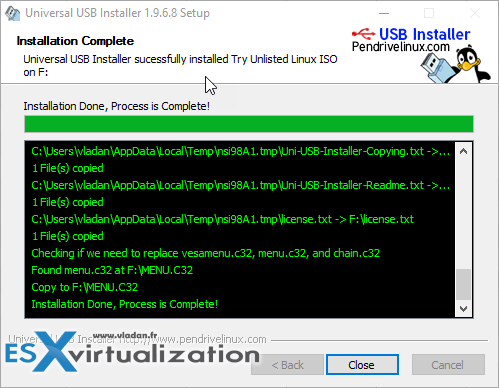 How to create ESXi 6.5 installation/Upgrade USB stick
