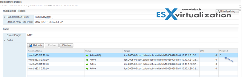 Path selection policy VMware vSphere 6