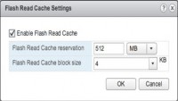 Flash Read Cache Settings