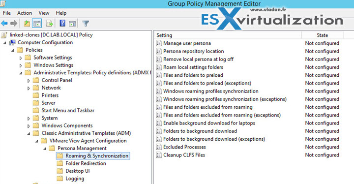 Horizon View Administrative template