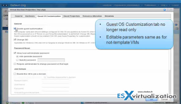 vCD 5.5 - Guest OS customization