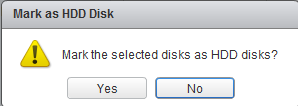 TAG disk as HDD in VMware VSAN