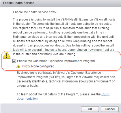 VMware VSAN health check plugin