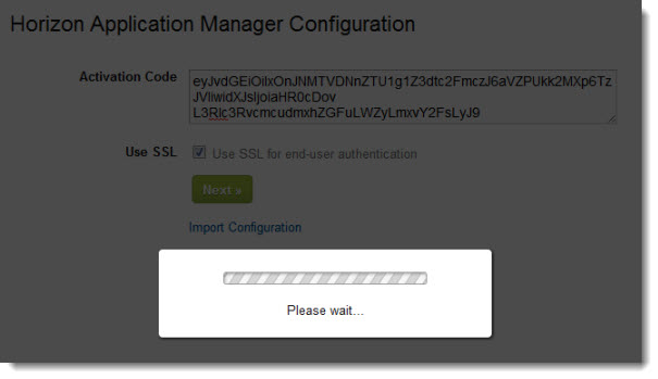 VMware Horizon Application Manager - The configuration