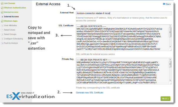 How to configure VMware Horizon Connector with the setup wizard