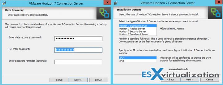 VMware Horizon 7 Connection Server Installation