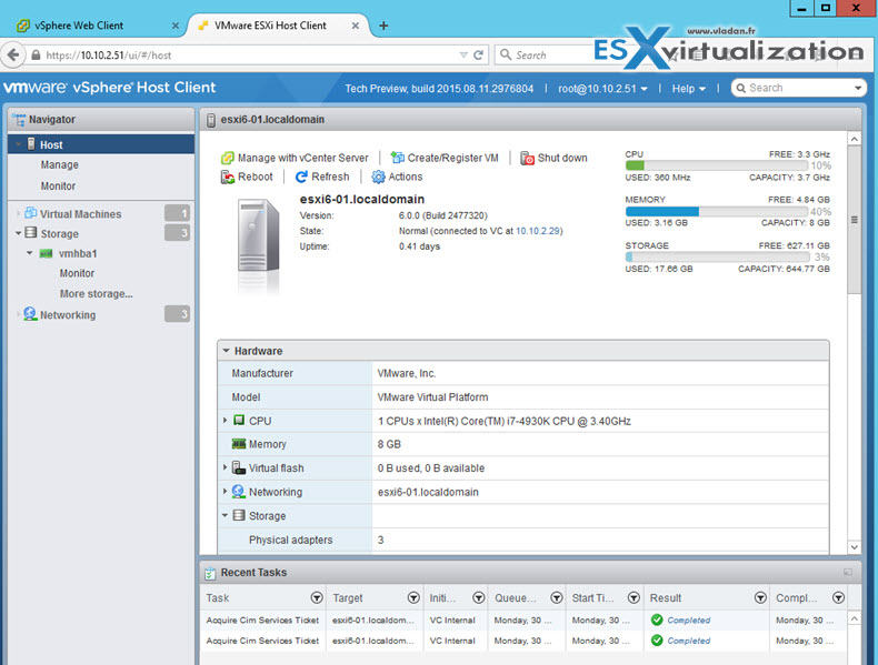 ESXi host client