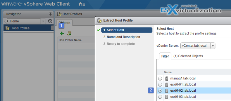 Create New (extract) host profile