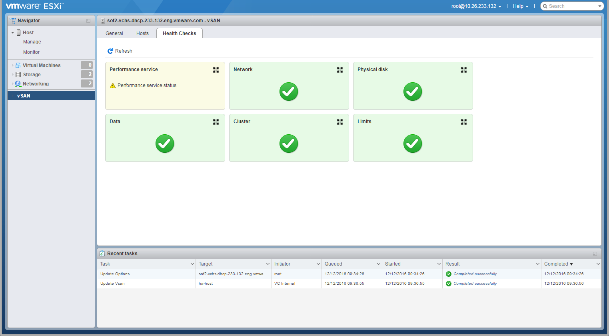 VMware VSAN 6.6 managed via HTML5 host client