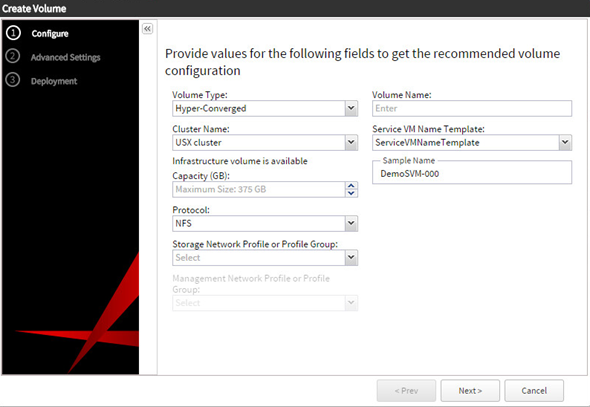 Atlantis USX 2.2 Hyper-converged volume