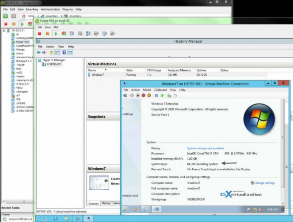 Hyper-V on ESXi 5.1 - Running Hyper-V as a VM on ESXi 5.1