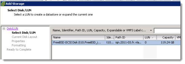 How to configure FreeNAS 8 iSCSI connection to ESX(i) server