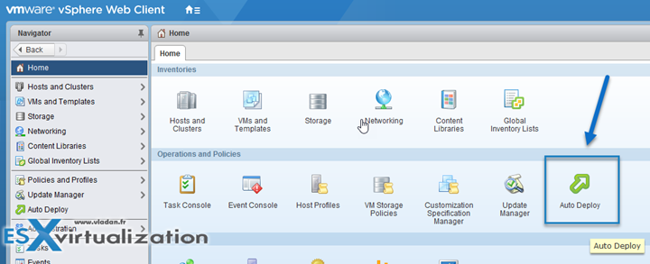 VMware vSphere 6.5 Image Builder and AutoDeploy