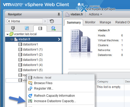 Increase Datastore Capacity