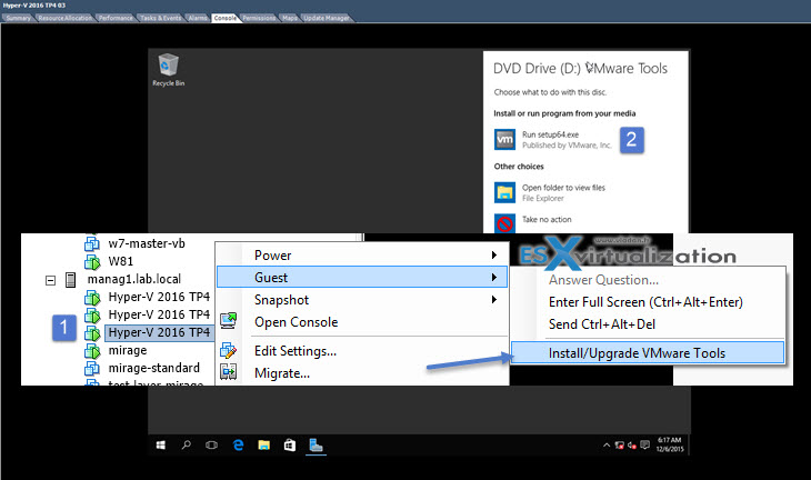 How to install Windows Server 2016 Hyper-V on VMware ESXi