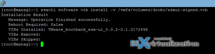 Install ESXi host client