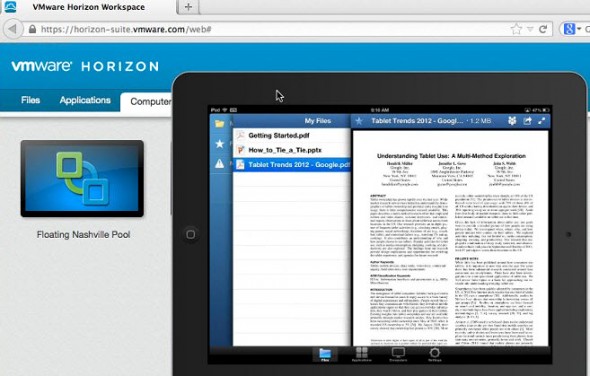 VMware Horizon Workspace - ipad