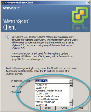 How to Remove Cached IP addresses and hostnames in vSphere client