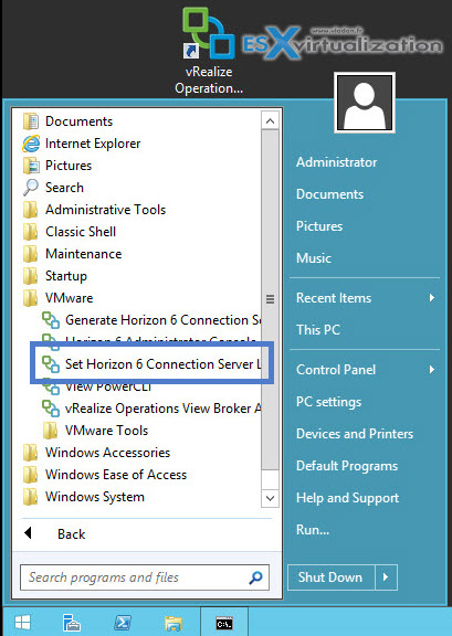 set logging levels and generate log files for View Connection Server.