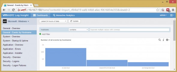 Microsoft Windows Operating System Log Insight Content Pack