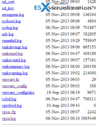 ESXi logs via web browser