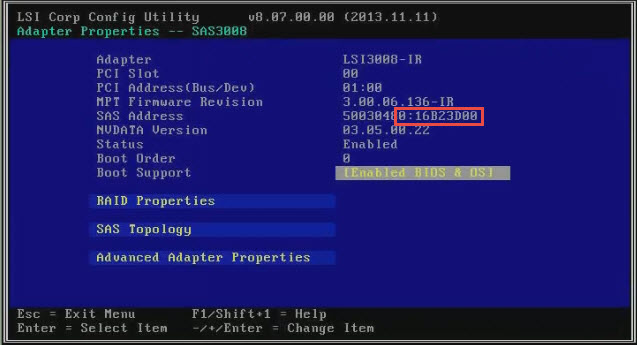 How to upgrade LSI 3008 via UEFI