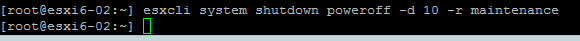 ESXi Maintenance mode and shutdown commands