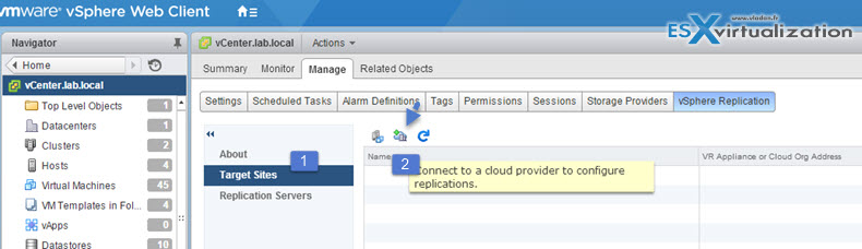 Configure vSphere Replication to the cloud