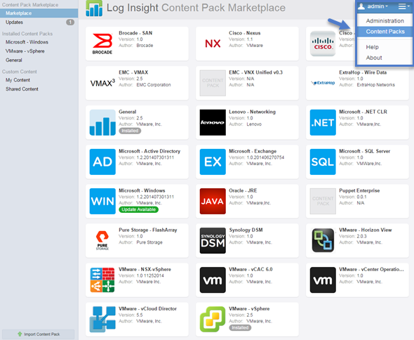 vRealize Log Insight 2.5 upgrade