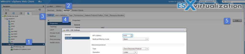 Jumbo Frames can be set at the vSwitch, vDS, and VMkernel Adapter level 