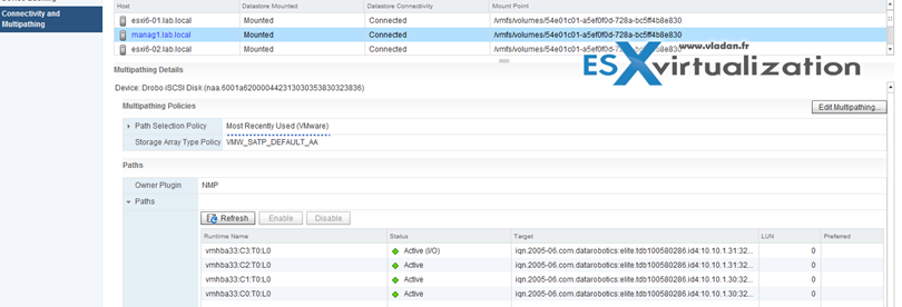 Path selection policy VMware vSphere 6