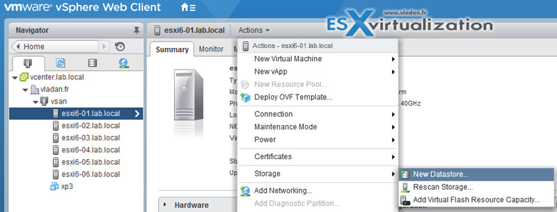 VCP6.5-DCV Create New Datastore