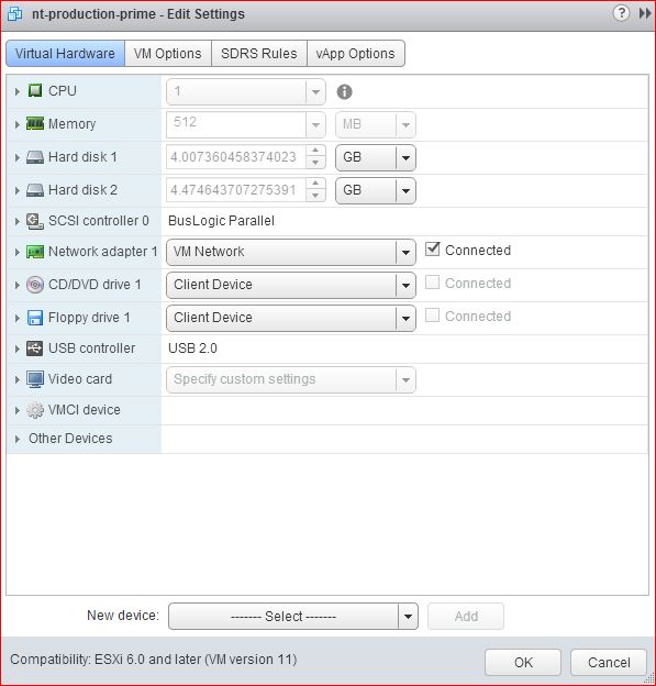 Convert NT4 physical to VM on ESXi 6.0