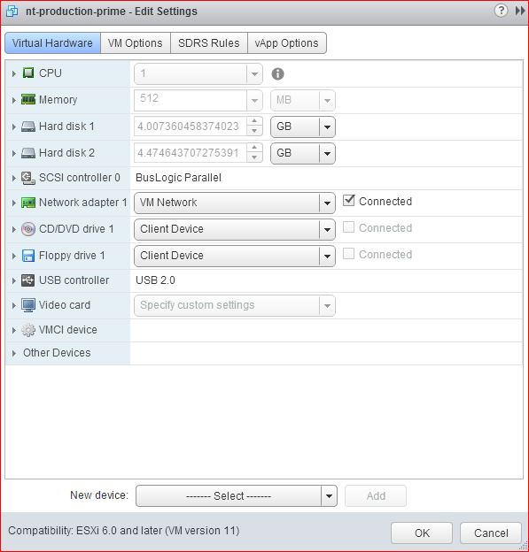 Convert NT4 physical to VM on ESXi 6.0